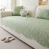Qfdian  Modern Minimalist Sofa Cover Irregular Shape Edge Cooling New Summer Light Luxury Ice Silk Mat Seat Cushion Sofa Slipcover