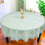 Qfdian  New Round Dining Table Cloth Waterproof Oil-proof and Scalding-proof Leave-in Printed Tablecloth Lace Home Living Room Thickened