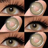 Qfdian  Contact Lenses NEW Color Contact Beauty Eye Color Lenses Colorcon Water Light Brown Eye Lenses Gray Natural Contact Lenses