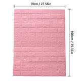 Qfdian  3D Soft Foam Self Adhesive Wallpaper PVC Waterproof For Home Decoration Peel and Stick 70CMx10M Home Decoration Essential