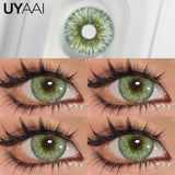 Qfdian  1Pair Fashion Big Lenses Colored Contact Lenses for Eyes Beauty Blue Eyes Lenses Natural Green Pupils Brown Grey Lens