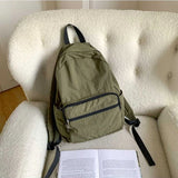 Qfdian  Outdoors Casual High-capacity Vintage Backpack Korean All Match Grunge Preppy Schoolbag Trendy Simple Streetwear Backpacks Women