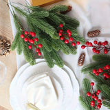 Qfdian  30 Pack Realistic Pine Branches with Lush Green Foliage for Christmas Tree Decorations Weddings Home Winter Decor