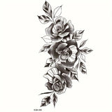 Qfdian  Waterproof Temporary Tattoo Sticker flower fake tatto flash tatoo on waist tatouage temporaire for women men girl