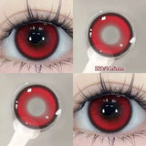 Qfdian  1pair Halloween Colored Contact Lenses With Cosplay Red Contact Lenses Blue Beauty Makeup Lens Purple Pupils Cute Lens