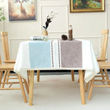 Qfdian  ‌Nordic Tablecloth Waterproof and Easy To Clean Rectangular Household Dining Table Cloth Simple Dustproof and Wear-resistant