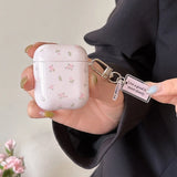 Qfdian Lovely Flower Gloss Silicone Headphone Shockproof Protective Case For AirPods Pro 2 3 4 Soft Funda Protection Cover With Pendant