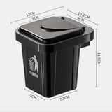 Qfdian Trash can ashtray with lid, stainless steel ashtray, bathroom wall hanging, notch anti-fly ash ashtray
