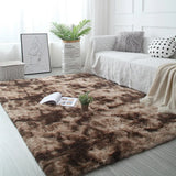 Qfdian White Fluffy Hall Carpet Modern Living Room Bedroom Home Decor Large Mats Thickened Non-Slip Girl Children's Room Pink Furry Rug