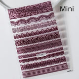 Qfdian 1pcs White 5D Pearl Lace Wave Lines Nail Art Stickers Elegant Exquisite Nail Decoration Decals DIY Self Adhesive Transfer Slider