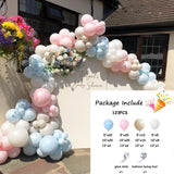 Qfdian  123pcs Pink Blue Balloons Garland Arch Kit Gender Reveal Boy Girl Baby Shower Decoration Sand White Balloon Birthday Party Decor