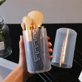 Qfdian  ‌Adjustable Makeup Brush Holder Organizer Clear Acrylic Waterproof Cosmetic Pen Case Vanity Office Bathroom ‌storage Tools