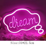Qfdian  Led Neon Sign Crown Decorations Holiday Party Wedding Decoration Room Night Light Home Wall Bar Baby Girls Friends Birthday Gift