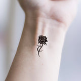 Qfdian  4pcs Waterproof Temporary Tattoo Sticker Leaf Rose Snake Fake Tatto Flash Tatoo Finger behind ear Tato for Girl Women Men