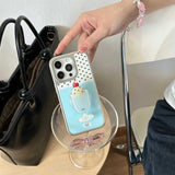 Qfdian 3D Ice Cream Stand Holder Phone Case For Iphone 16ProMax 13 14 15 16 Pro Max 16Pro 15ProMax 15Pro 14Pro Cover Fundas