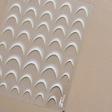 Qfdian 1pcs White 5D Pearl Lace Wave Lines Nail Art Stickers Elegant Exquisite Nail Decoration Decals DIY Self Adhesive Transfer Slider