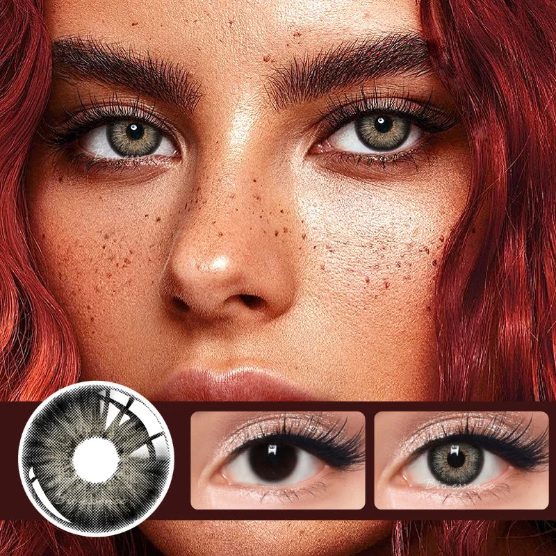 Bio-essence 1 Pair Colored Contact Lenses Natural Look Fast Delivery Brown Eye Lenses Gray Contact Green Eye Lenses Blue Lenses