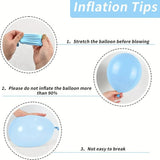 Qfdian  134Pcs Blue Sand White Balloons Arch Kit,for Student Birthday Party Wedding Baby Shower Anniversary Engagement Graduation Decor