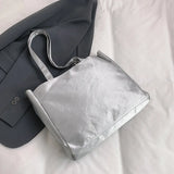 Qfdian 2025 New Women Vintage Students Tote Bags Fashion Transparent All Match Shoulder Ita Bag Casual Chic Bow Y2k Aesthetic Handbags