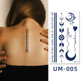 Qfdian  Herbal Juice Tattoo Sticker Long Lasting 15 Days Waterproof Fake Tattoo Sweatproof Snake Flower Temporary Tattoo For Men Women