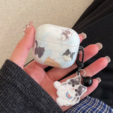 Qfdian  Cartoon Lovely Black White Cat Smooth Silicone Protection Case for AirPods Pro 2 for AirPods 1 2 3 4 Headset Cover Cute Pendant