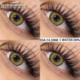 Qfdian 1Pair New Color Contact Lenses for Eyes Blue Eye Lenses Green Lenses Beautiful Pupil Yearly Makeup Cosmetic Gray Pupils