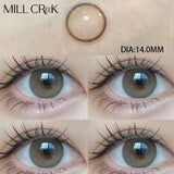 Qfdian Contact Lenses Myopia Prescription Lenses With Diopters Grey Colored Contacts Lens for Eyes Cosmetics Beauty Pupil