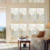 Qfdian Vinyl Window Sticker Rainbow Window Film 3D Decal Window Privacy Film Static Sticker  for Control UV Protection Peel and Stick