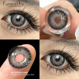 Qfdian  Color Contact Lenses for Eyes 1 Pair Gray Fashion Cosmetic Lenses Green Pupils Gray Natural Eye Contacts Women Eye Lens