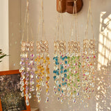 Qfdian  Suspend Suncatcher Crystal Chakra Windowsill Garden Decoration Sun Catcher Rainbow Maker Stained Glass Outdoor Decoration Gifts