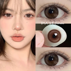 Qfdian Korean Hot Sale Color Contact Lenseswith Myopia Degree Grade 0.00-8.00Beauty Pupilentes KSSEYE 2Pcs Soft Lens