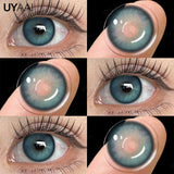 Qfdian  1 Pair Color Contact Lenses Makeup Blue Pupils Natural Brown Lenses High Quality Green Color Eye Lens Cosmetic Colorcon
