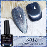 Qfdian  Transparent Cat Eye Gel polish Crystal Magnetic Gel Nail Polish Nail Semi Permanent Varnish UV Gel Nails Art Soak
