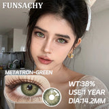 Qfdian  Korean Lenses Color Contact Lenses for Eyes 1pair Natural Colorcon Eye Lens Blue Green Eye Lens Beautiful Pupil Yearly