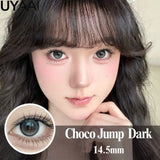 Qfdian  Contact Lenses Cosmetics Lenses Choco Jump Series Eye Color Lens Beauty Black contacts Woman Accesories Natual  Brown lens