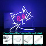 Qfdian  Cat Neon Sign USB LED Neon Light for Man Cave Room Home Party Birthday Beer Decoration Lamp Gift Night Light