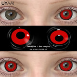 Qfdian  Cosplay Lenses Makeup Colored Pupil White Lenses Hallowen Contact Lenses Cosmetics Eye Contacts Black Lens Women Cosplay