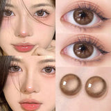 YIMEIXI 1 Pair New Eyes Contacts Lenses with Myopia Diopter Eyes High Quality Nature Soft Lens Beauty Pupil Annual