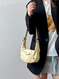 Qfdian Luxury Design Fashion Sweet Y2k Aesthetic Shoulder Bag Korean Chic Kawaii Star Handbags All Match Office Lady Crossbody Bags