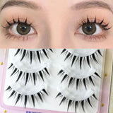 Qfdian 5Pairs Little Devil Eyelash Cosplay Lash Lolita Extension False Eyelashes Japanese Fairy Lolita Sweet Eyelashes Eye Makeup Tools