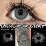 Qfdian  Cosmetics Color Contact Lenses 1pair Brown Color Lens Fashion Lenses Korean Lenses Grow Eye Big Eye Lens Gray Contacts
