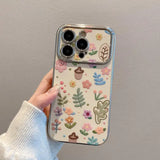 Qfdian  Summer Floral  Phone Case ,For IPhone 16 Pro 15 13 14 12 11 Pro Max 14 Plus ,Soft Drop-resistant Cover Protective Case