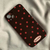 Qfdian  Cute Polka Dot Phone Case For iPhone 17 16 15 11 12 14 13 Pro Max Mini X XS XR 7 Plus 16E Air Shockproof Silicone Cover Funda