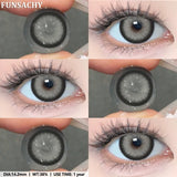 Qfdian  1 Pair Black Series Contact Lenses for Eyes Big Blakc Eyes Softlens Beautiful Pupils Natural Brown Lens Yearly Cosmetic