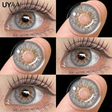 Qfdian  1 Pair Color Contact Lenses Makeup Blue Pupils Natural Brown Lenses High Quality Green Color Eye Lens Cosmetic Colorcon