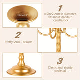 Qfdian  5 Candle Holders For Weddings, Banquet Events, 19.6 Inches High, Decoration For Weddings, Christmas, Halloween