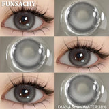 Qfdian 1 Pair Myopia 0~-8.00 Degree Color Contact Lenses for Eyes Natural Lenses with Prescription Diopter Eye Contacts Yearly