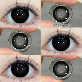 Qfdian  1 pair New Purple Halloween Colored Contact Lenses Beauty Myopia Lens for Eyes Fashion Big Eye Lenses Natural Blue Lenes