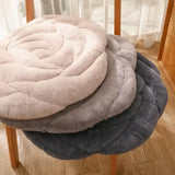 Qfdian  Office Sedentary Artifact Chair Cushion Petals and Flower Are Soft and Cushioned Romantic Rose Shaped Plush Seat Cushion Mat