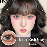 Qfdian  Contact Lenses Cosmetics Lenses Choco Jump Series Eye Color Lens Beauty Black contacts Woman Accesories Natual  Brown lens